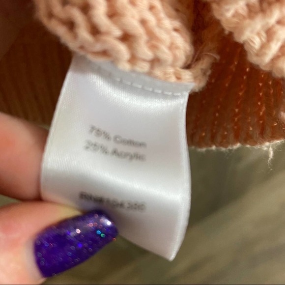 GARNET Hill Blush Pink And White Polka Dot Sweater - Picture 3 of 6